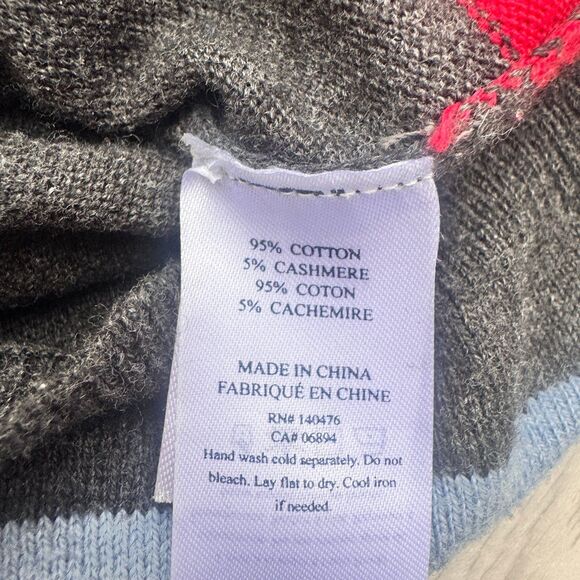 Faherty Surf Striped Crewneck Cotton-Cashmere Sweater Women’s XS - Picture 4 of 4